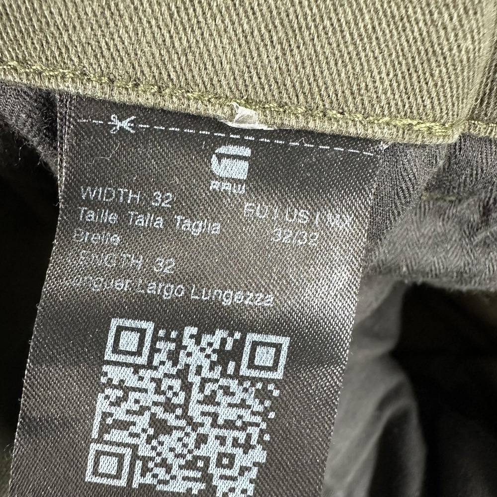 G-Star RAW Pants Mens 35x29 (Tag 32x32) Green Cargo 3D Regular Tapered Denim - Picture 13 of 16